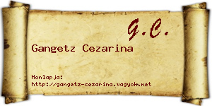 Gangetz Cezarina névjegykártya