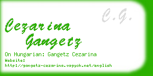 cezarina gangetz business card